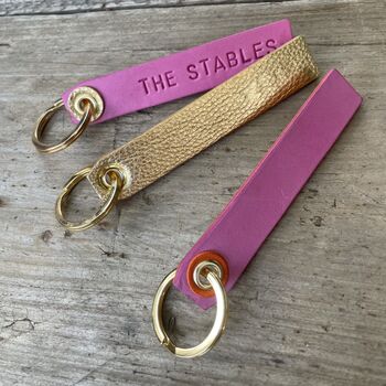 Personalised Leather Key Tag, 4 of 5