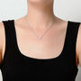 Small Triangle Necklace Rose Or Gold Plated 925 Silver, thumbnail 4 of 6
