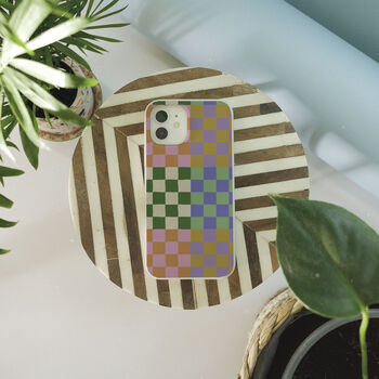 Colour Check Biodegradable Phone Case, 6 of 8