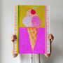 Ice Cream Cone Art Print Summer Gelato Poster, thumbnail 7 of 12