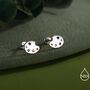 Paint Palette Stud Earrings In Sterling Silver, thumbnail 1 of 12