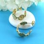 Sunflower Statement Hoop Earrings, thumbnail 2 of 4