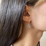 Antibes Blue Topaz And Gold Hook Earrings, thumbnail 4 of 5