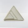 Hic Ceramics Set Of Three Handmade Triangle Plate, thumbnail 6 of 6
