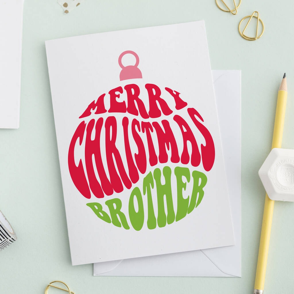 Merry Christmas Brother Card By A Is For Alphabet Notonthehighstreet