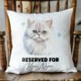 Personalised Persian Cat Reserved For Cushion Cover, thumbnail 2 of 2