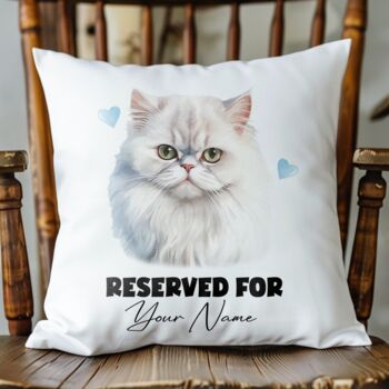 Personalised Persian Cat Reserved For Cushion Cover, 2 of 2