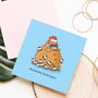 Cute Christmas Gingerbread Pudding Card, thumbnail 7 of 9