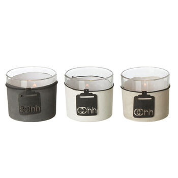 Cemented Tealight Holders Set Of Three, 2 of 5