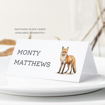 Woodland Wedding Animal Seating Plan, 7 of 8