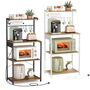 Kitchen Bakers Rack Coffee Bar Shelf With Outlet, thumbnail 6 of 6