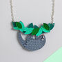 Pangolin And Leaves Necklace, thumbnail 1 of 3