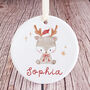 Personalised Christmas Reindeer Ceramic Ornament Gift, thumbnail 1 of 7
