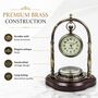 Personalised Bronze 1st Anniversary Desk Clock With Compass, thumbnail 2 of 12