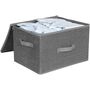 Three Grey Foldable Storage Boxes Basket Bins, thumbnail 6 of 8
