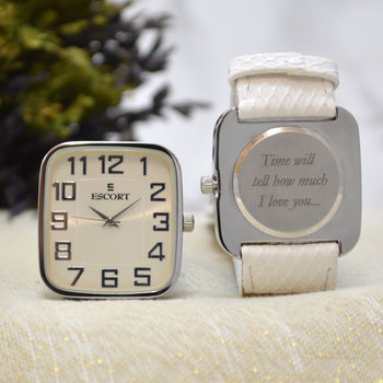 Personalised Wrist Watch Square Dial, 2 of 3