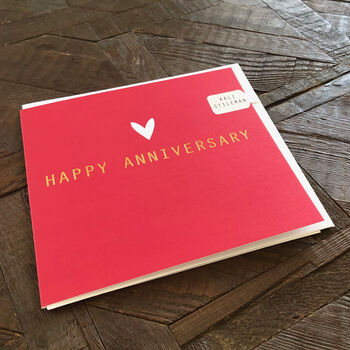 Gold Foiled Anniversary Card, 4 of 4