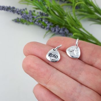 Personalised Silver Paw Print Charm, 4 of 9