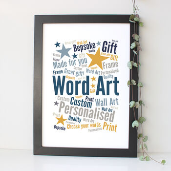 Personalised Word Art Print 'Any Words', 11 of 12