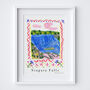 Niagara Falls Poster, USA And Canada Waterfall Landmark, thumbnail 7 of 7