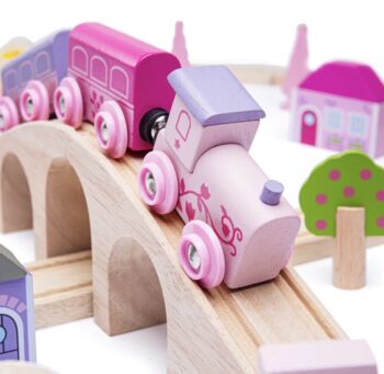 Giant Fairy Town Pink Train Set, 3 of 9