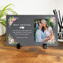 Personalised Any Message Pink Floral Decorative Slate With Stand 25 X 15cm, thumbnail 1 of 5