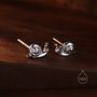 Sterling Silver Tiny Snail Stud Earrings, thumbnail 2 of 12