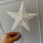 White Sparkle Star Tree Topper, thumbnail 3 of 3