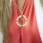 Framed Pearl Initial Charm Necklace, thumbnail 2 of 8