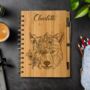 Personalised Eco Bamboo Floral Wolf Notebook, thumbnail 3 of 6