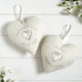 Personalised Linen 4th Wedding Anniversary Heart Gift, thumbnail 6 of 10