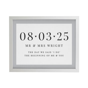 Personalised Special Date White Poster Frame, 3 of 3