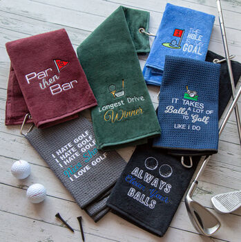 Novelty Golf Towel And Ball Marker Set, 6 of 7