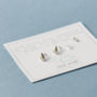 Silver Teardrop Stud Earrings On Bespoke Gift Card, thumbnail 5 of 10