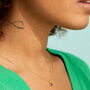 Hampton Sapphire And Gold Plated Necklace, thumbnail 2 of 5