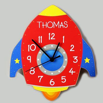 Personalised Space Rocket Clock, 2 of 3