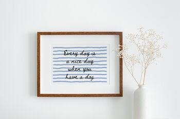 'Blue Stripes' Custom Quote Print, 2 of 4