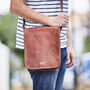 Leather Messenger Day Bag, thumbnail 4 of 9