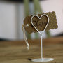 Set Of Eight Heart Name Place Holders White / Gold, thumbnail 6 of 6