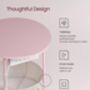 Side Table With Charging Station Fabric Basket, thumbnail 6 of 8