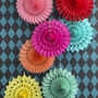 Turquoise Paper Fan Decoration, thumbnail 2 of 4