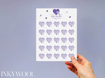 Purple Heart Butterfly Card, Love Card, 2 of 10