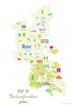 Personalised Buckinghamshire Map: Add Favourite Places, 3 of 3