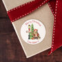 Personalised Bear Christmas Gift Tags Stickers X24, thumbnail 2 of 3