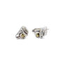 Contemporary Silver Flower Stud Earrings, thumbnail 6 of 9