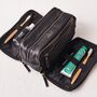 Personalised Fold Out Leather Wash Bag For Men, thumbnail 2 of 8