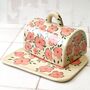 Ceramic Butter Dish With Hand Painted Floral Pattern, thumbnail 3 of 3