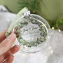 First Christmas As Mr And Mrs Wreath Flat Bauble, thumbnail 1 of 6