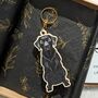 Black Labrador Dog Wooden Keyring With Optional Christmas Card, thumbnail 3 of 7