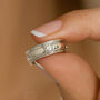 Personalised Sterling Silver Cubic Zirconia Spinner Ring, thumbnail 1 of 8